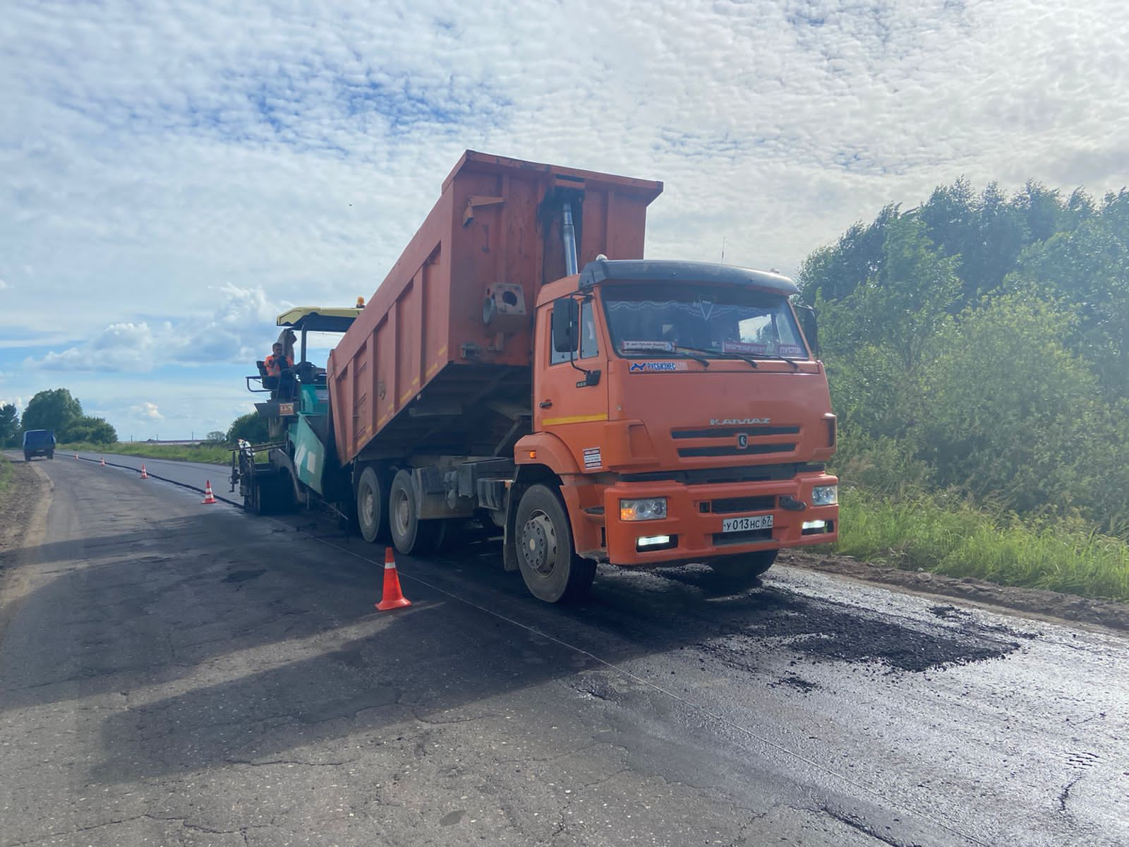 Дороги. В Гагаринском районе начался ремонт дорожного полотна «на Самуйлово»